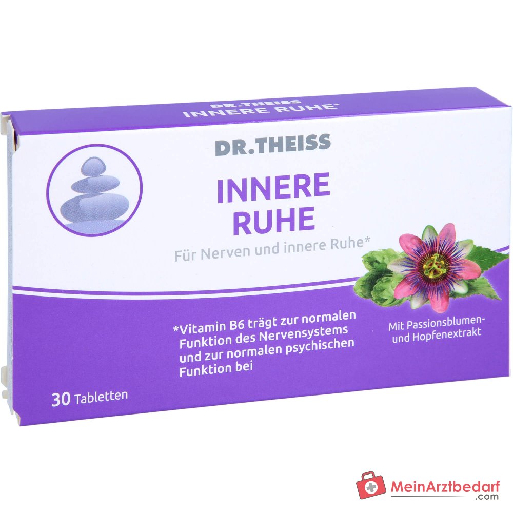 Dr. Theiss Innere Ruhe Vitamin B6 / Magnesium / Passionsblumenextrakt / Hopfenextrakt Tabletten, 30 St..