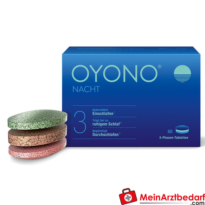 OYONO® Night 含 1 毫克褪黑素、缬草和柠檬香脂