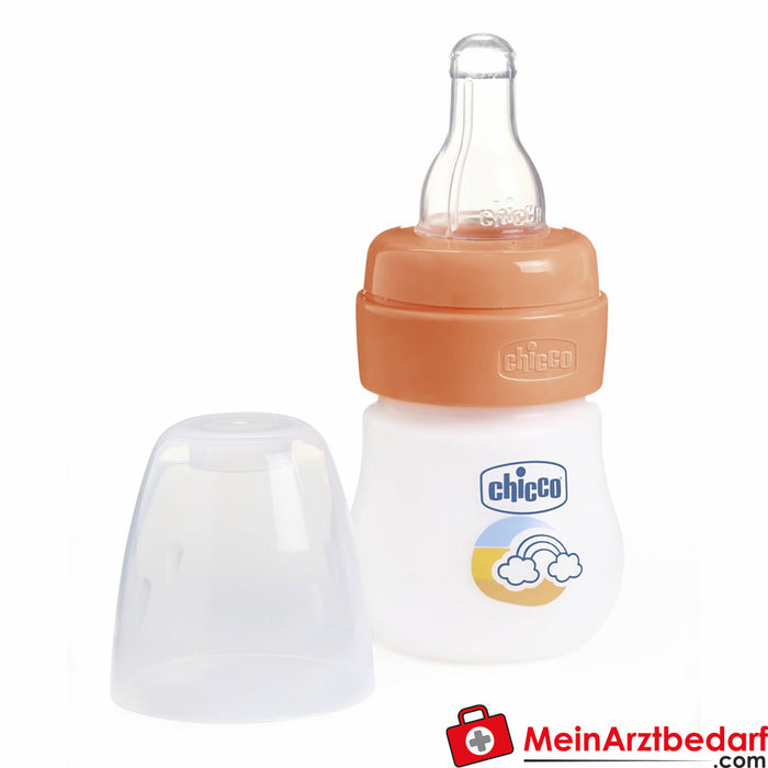 Chicco Micro Fütterungsflasche, 60 ml, 0M+, Silikon, Orange