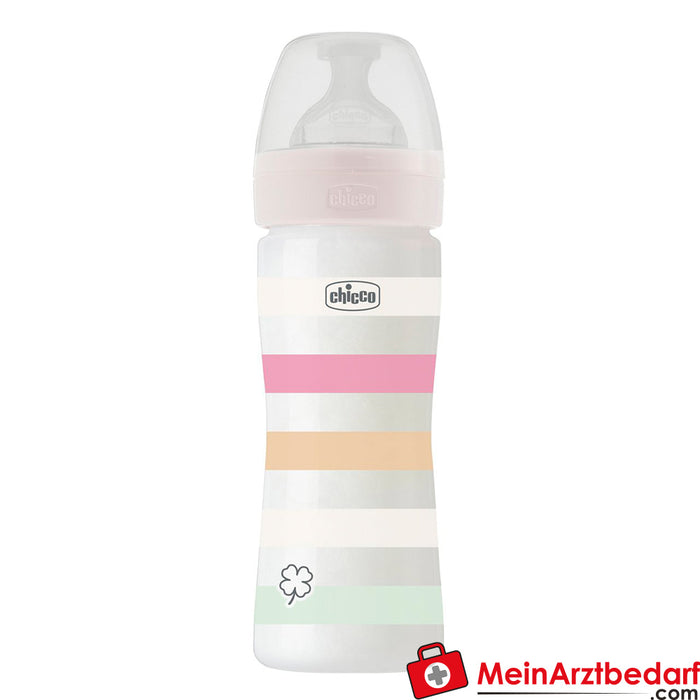 Chicco BABY BOTTLE WELL-BEING, 250ML, MEDIUM FLOW, 2M+ SILICONE