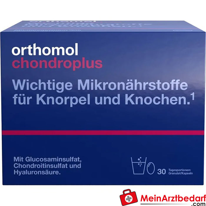 Orthomol chondroplus - 软骨和骨骼营养素 - 颗粒/胶囊，30 个。