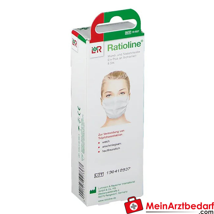 Ratioline Bambino 口鼻面具，6 件装。