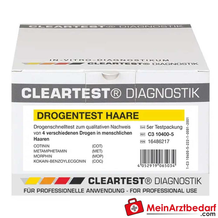 Cleartest® test antidroga per capelli