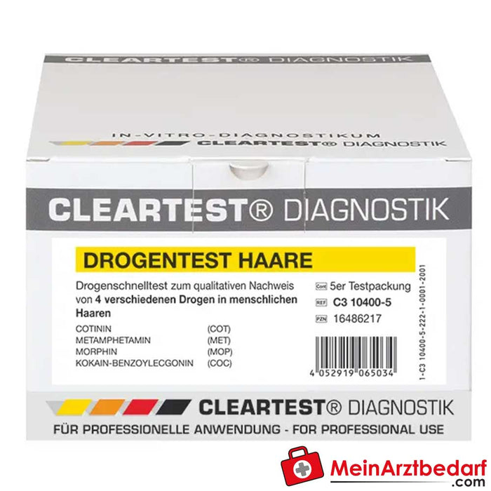 Cleartest® prueba de drogas en el cabello