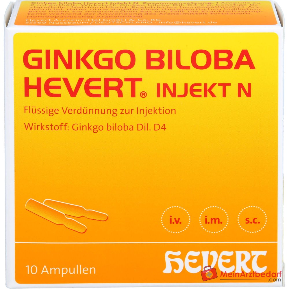 Hevert Ginkgo Biloba Injekt N Ampoules, 10 pièces