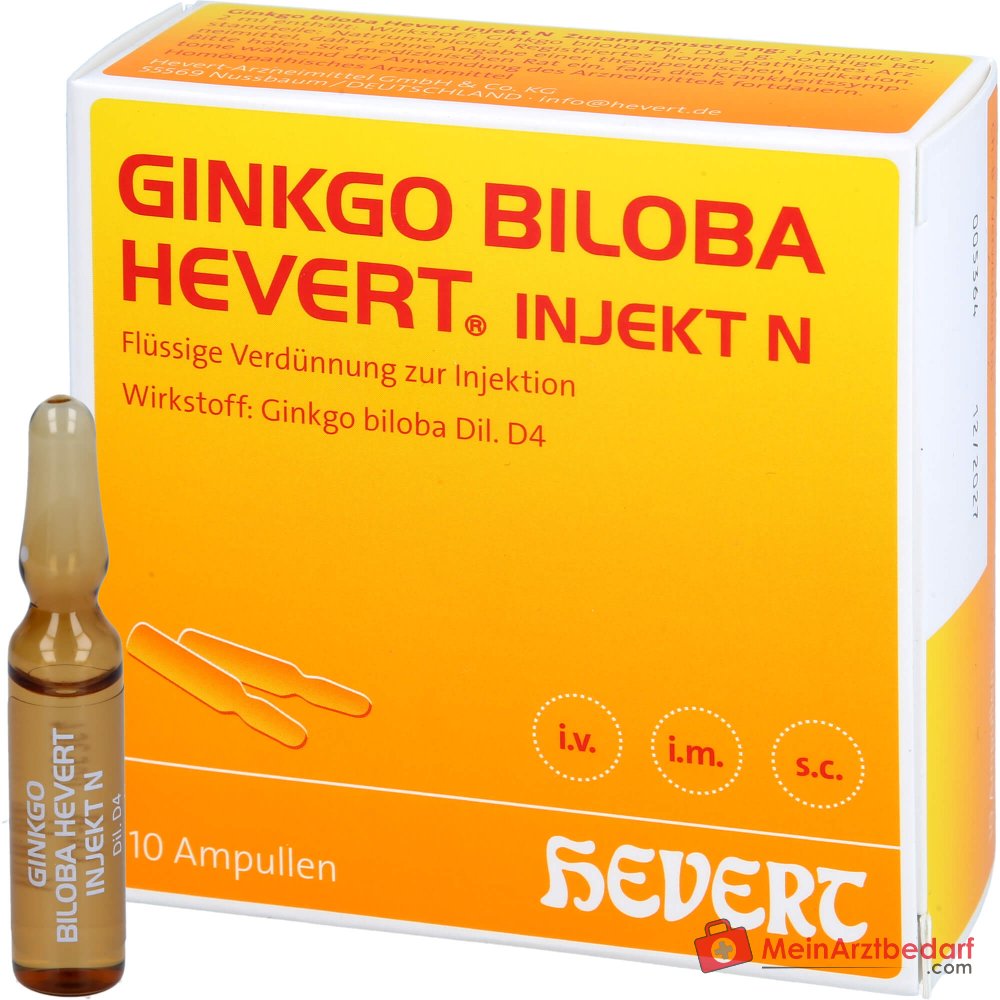 Hevert Ginkgo Biloba Injekt N Ampoules, 10 pièces