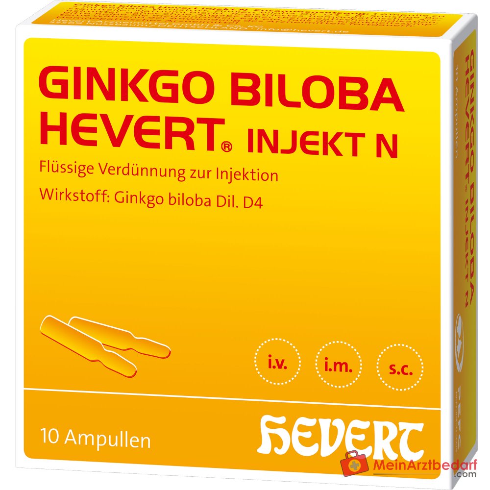 Hevert Ginkgo Biloba Injekt N Ampullen, 10 Stück