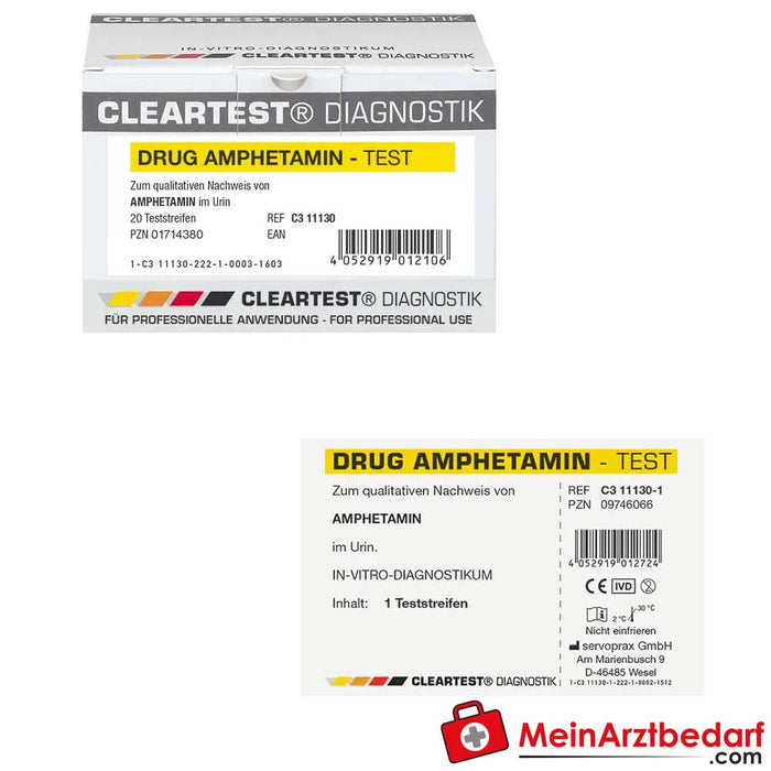 Cleartest® Drug, drug screen test, single or 20-pack