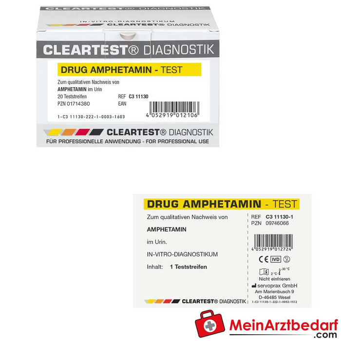 Cleartest® Teste de despistagem de drogas, individual ou embalagem de 20