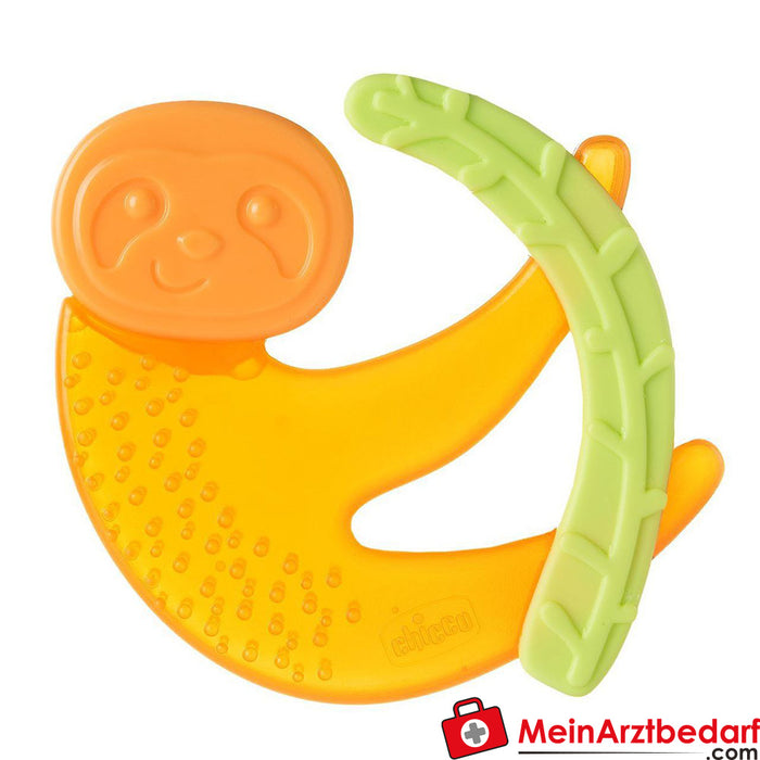 Chicco 出牙环 "fresh Relax" 有猴子和树懒两种颜色，4 个月以上、 
装有无菌水