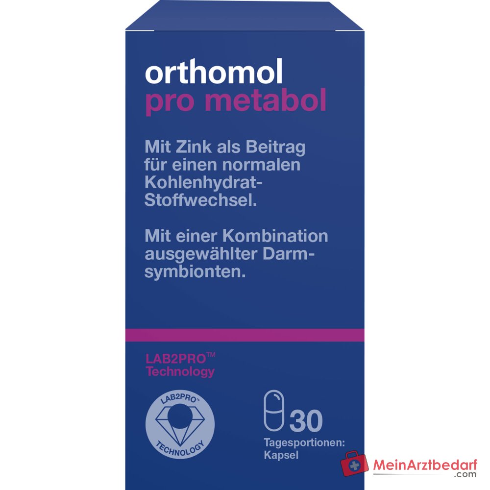 Orthomol Pro metabol Kapseln mit Darmsymbionten und Zink, 30 St..