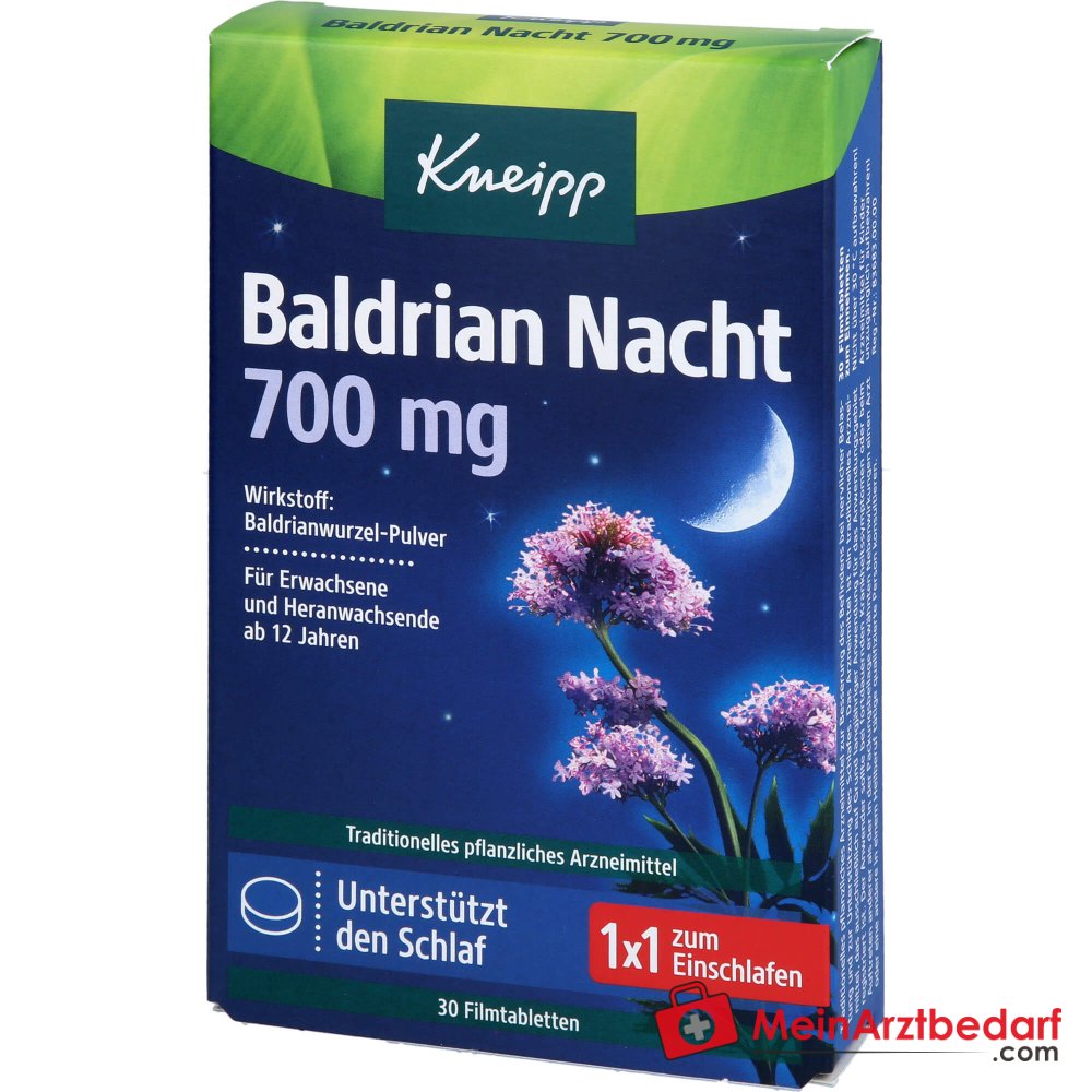 Kneipp Baldrian Nacht 700 mg Filmtabletten, 30 St.