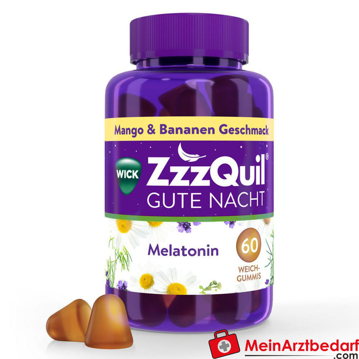 WICK ZzzQuil Good Night with Melatonin Mango-Banana, 60 pcs.