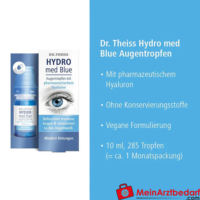 Dr Theiss Hydro med Blue eye drops, 10ml