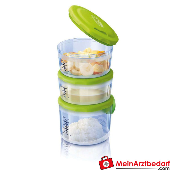 Chicco Baby Food Container System 6m+, With Flexible System For Connecting And Combining Containers