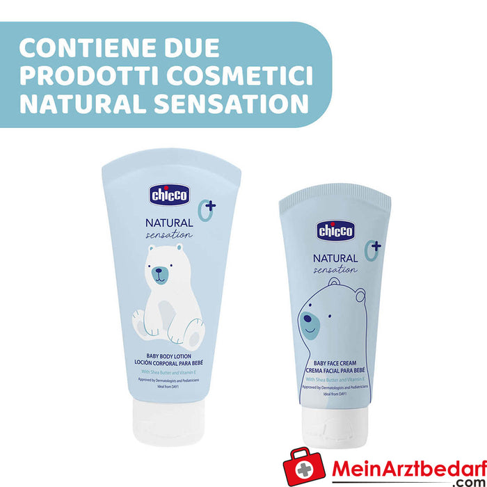 Chicco Natural Sensation - Set 4 : 1 lotion pour le corps 150 Ml, 1 crème pour le visage 50 Ml