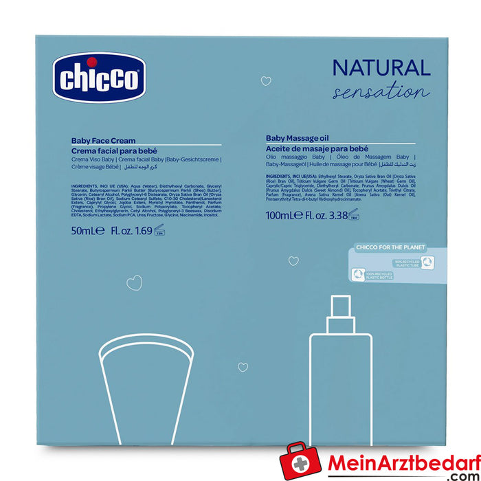 Chicco Natural Sensation - Set 5: 1 massageolie 100 ml, 1 gezichtscrème 50 ml