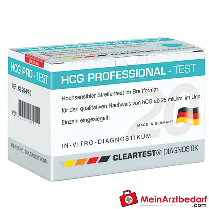 Cleartest® HCG Profesyonel Gebelik Testi, 20 adet.