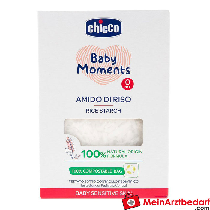 Chicco Bebé Piel Sensible - Aditivo de baño de almidón de arroz (gránulos), 250 gr, 0m+