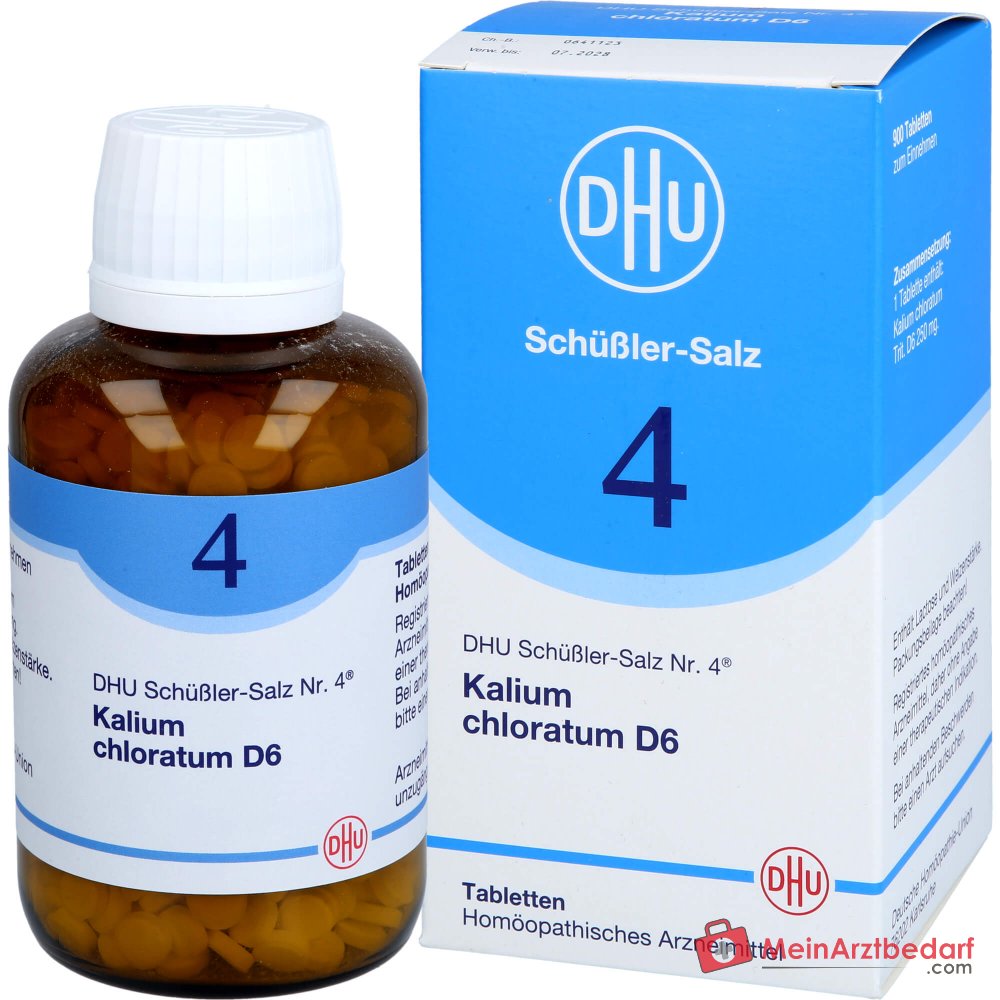 DHU Schuessler zout nr. 4 Kalium chloratum D6 250 mg tabletten