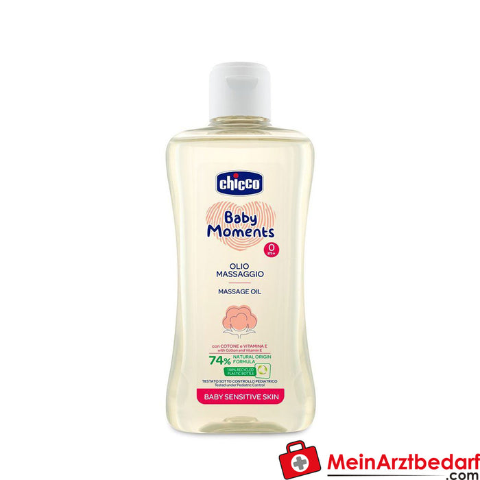 Chicco Baby Sensitive Skin - Massage Oil, 200 Ml, 0m+
