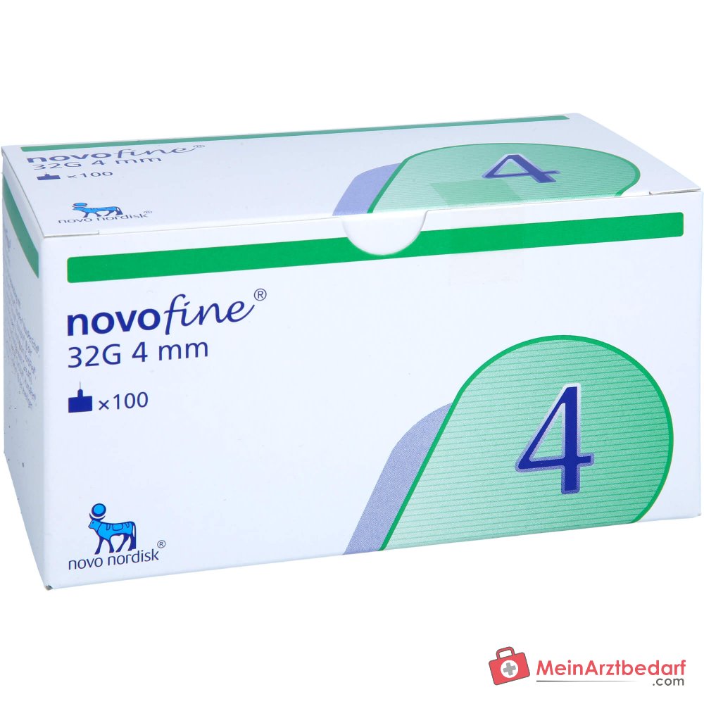 NovoFine pennaalden 32G 4 mm enkel steriel 100 stuks