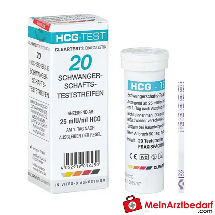 Cleartest® HCG-Schwangerschafts-Teststreifen lose
