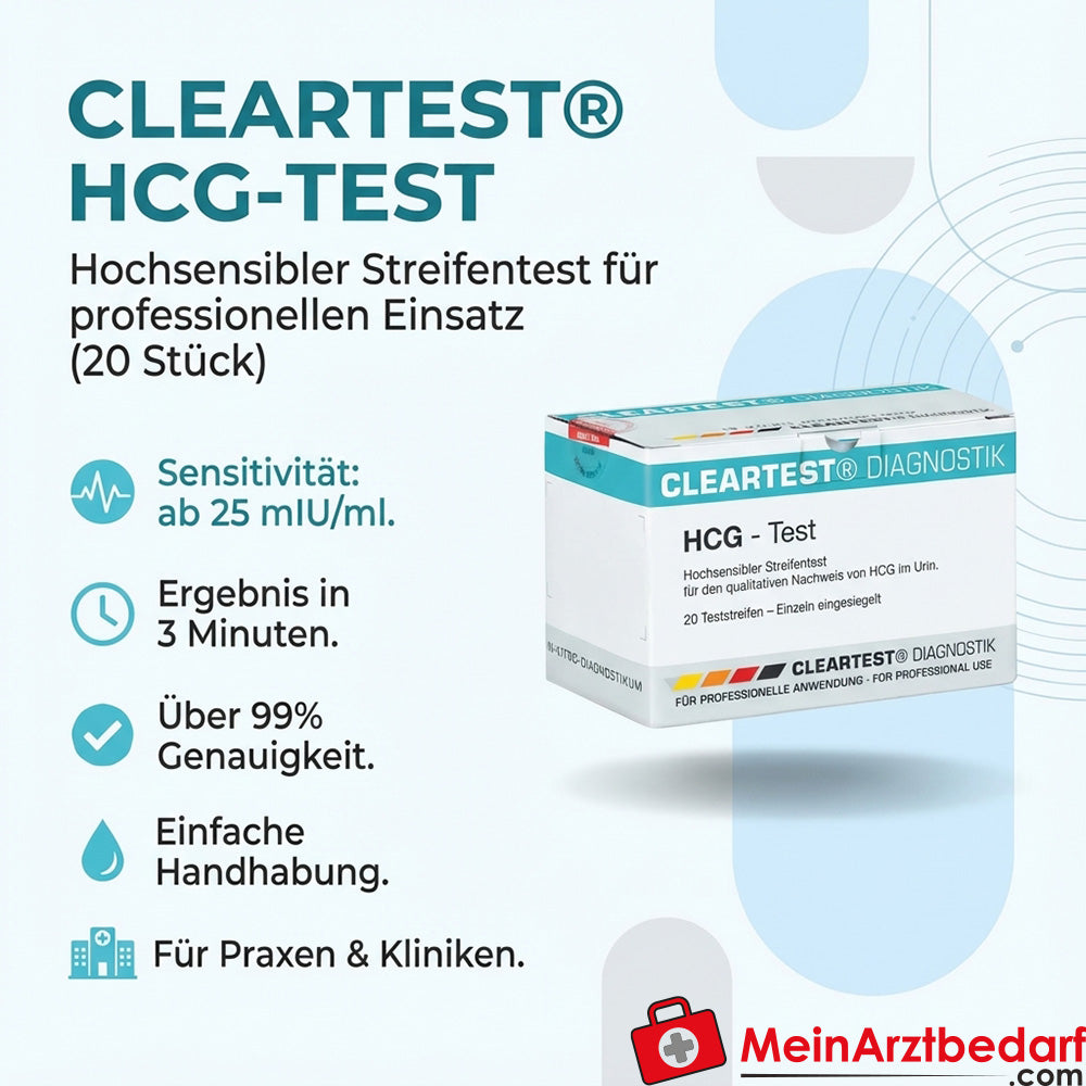 Strisce per test di gravidanza Cleartest® 25 mIU/ml 20 pezzi