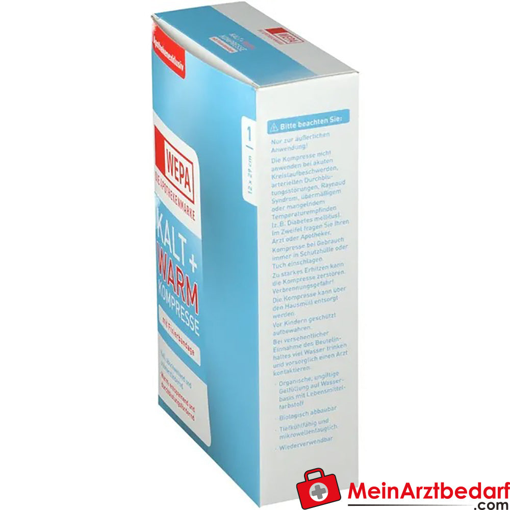 Kalt-Warm Kompresse 12 x 29cm mit Fixierband, 1 St..