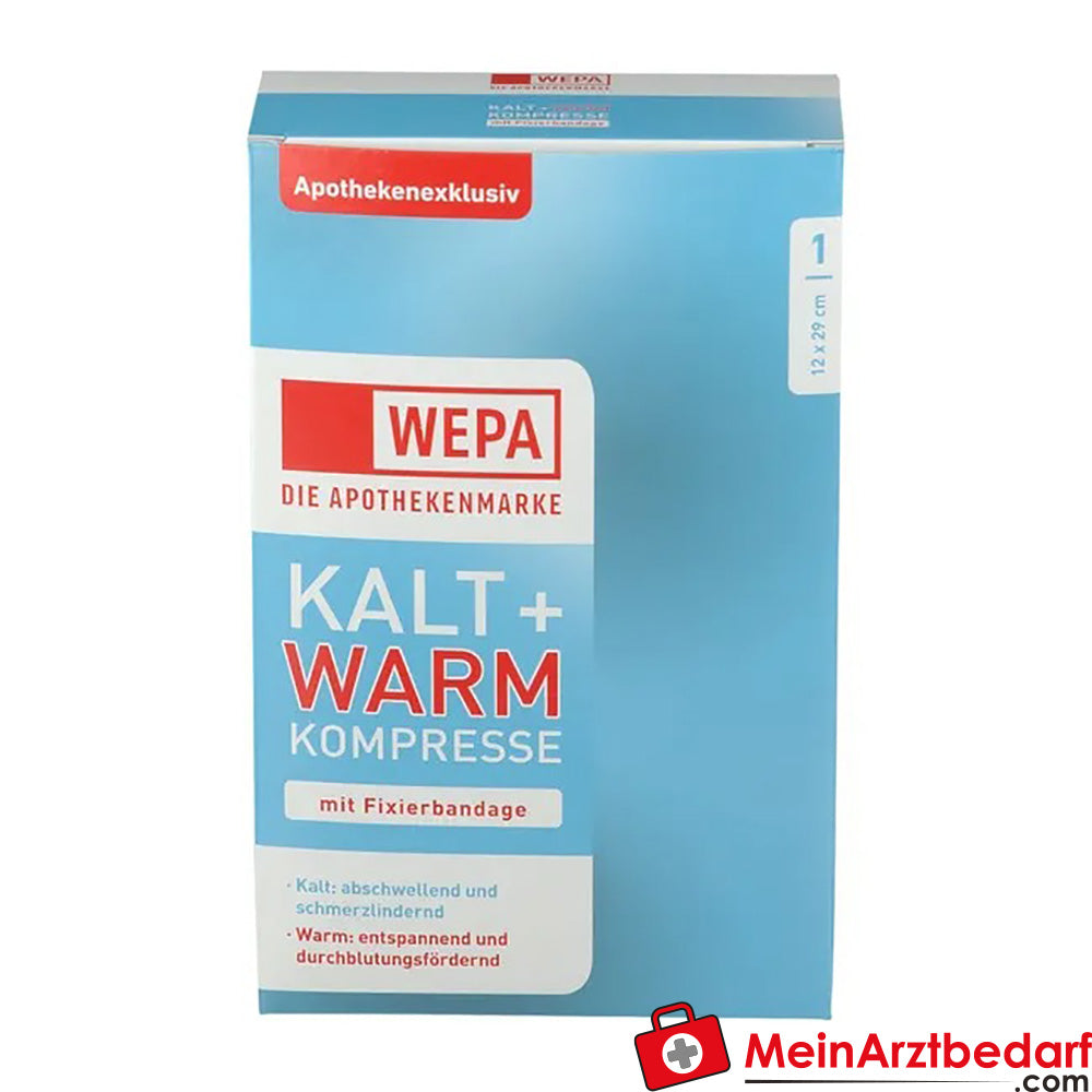 Kalt-Warm Kompresse 12 x 29cm mit Fixierband, 1 St..