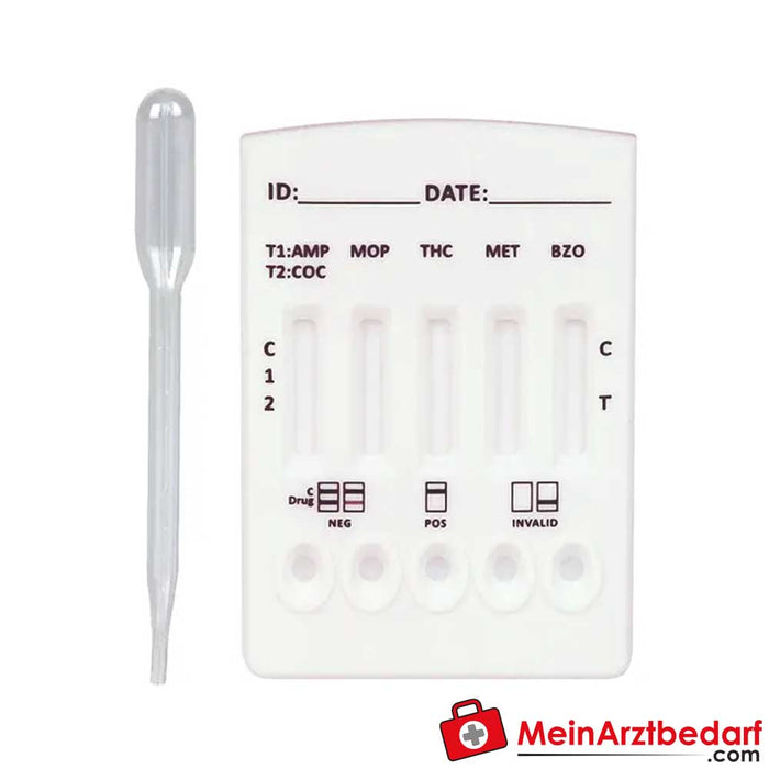 Cleartest® Multi Drug Drug Test 6-compartment cassettes