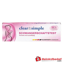 Clear & Simple Midstream HCG Schwangerschaftstest.