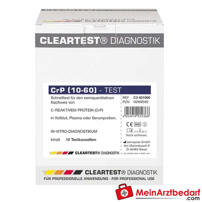 Cleartest® CRP (10/30) or (10/60) inflammation parameter rapid test