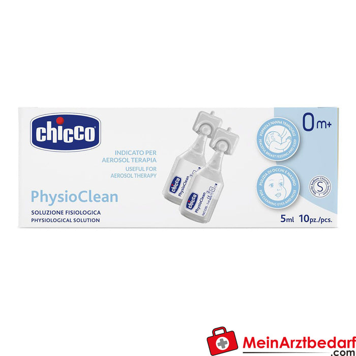 Chicco Roztwór soli fizjologicznej "physio Clean", 5 ml, 10 szt.