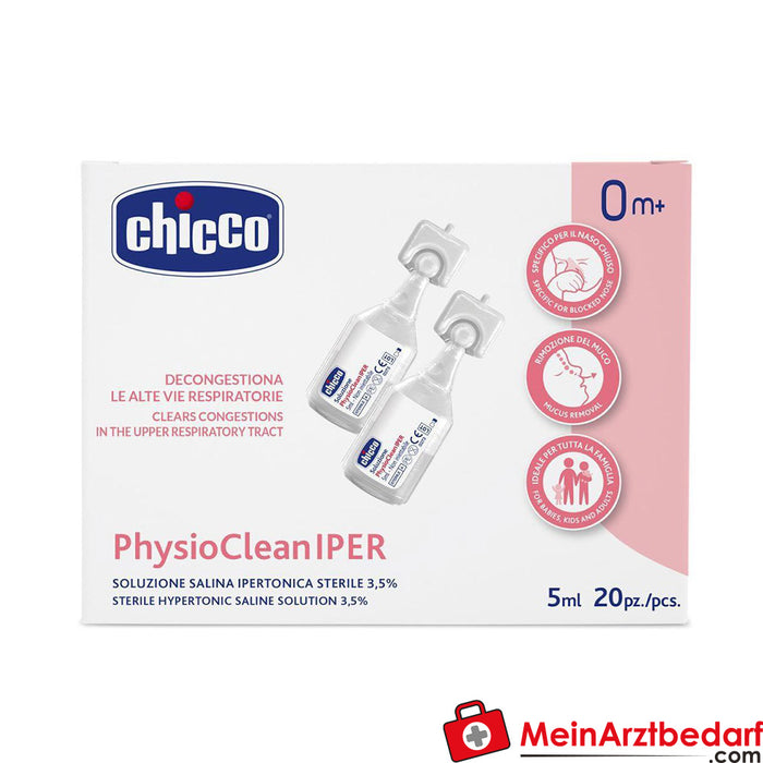Chicco salin solüsyonu "physioclean", 5ml, 20 adet.