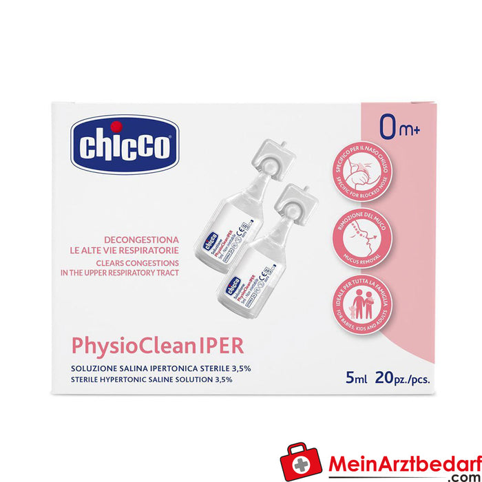 Chicco 生理盐水 "physoclean"，5 毫升，20 件。