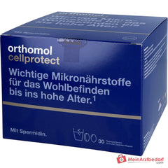 Orthomol Cellprotect Granulat mit Tabletten und Kapseln, 30 Tagesportionen.