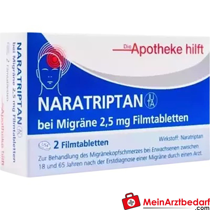 Naratriptan Juta pour les migraines 2,5mg