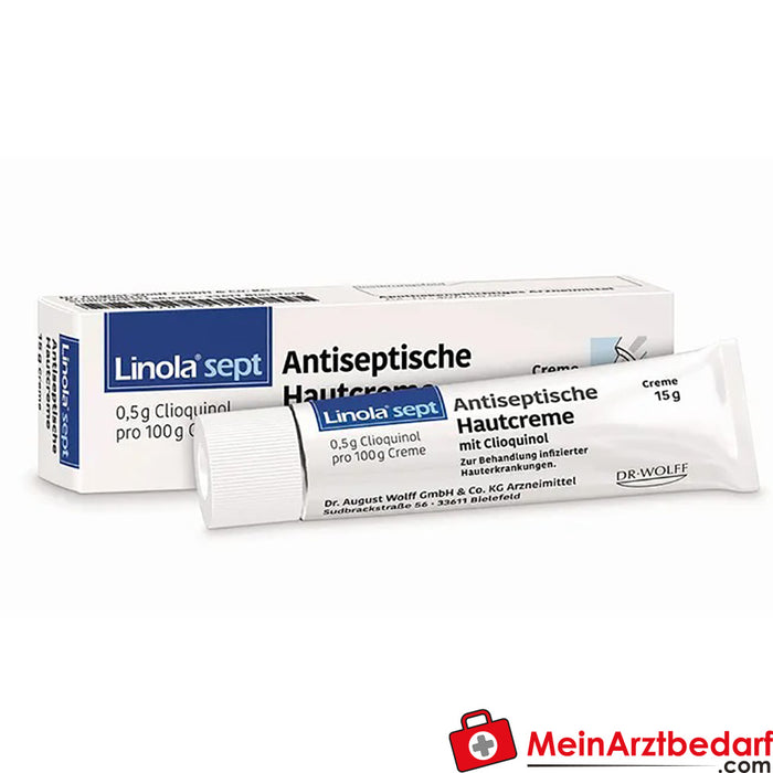 Linola sept Crème antiseptique pour la peau avec clioquinol