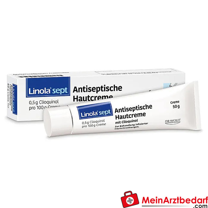 Linola sept Crème antiseptique pour la peau avec clioquinol
