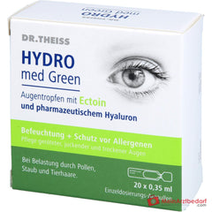 Dr. Theiss Hydro med Green Ectoin / Natriumhyaluronat Augentropfen, 20 x 0,35 ml.