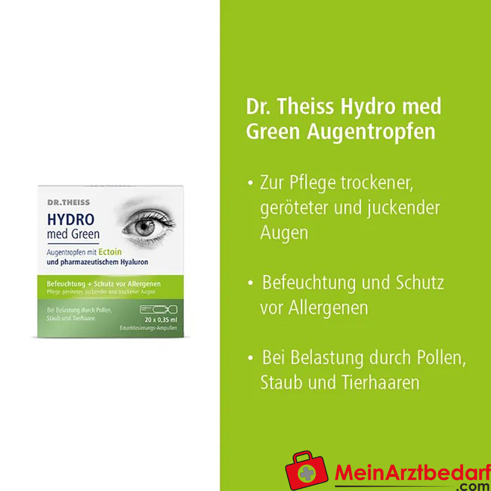 DR. THEISS Hydro med Green Augentropfen, 7ml.