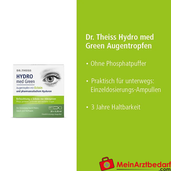 DR. THEISS Hydro med Yeşil göz damlası, 7ml