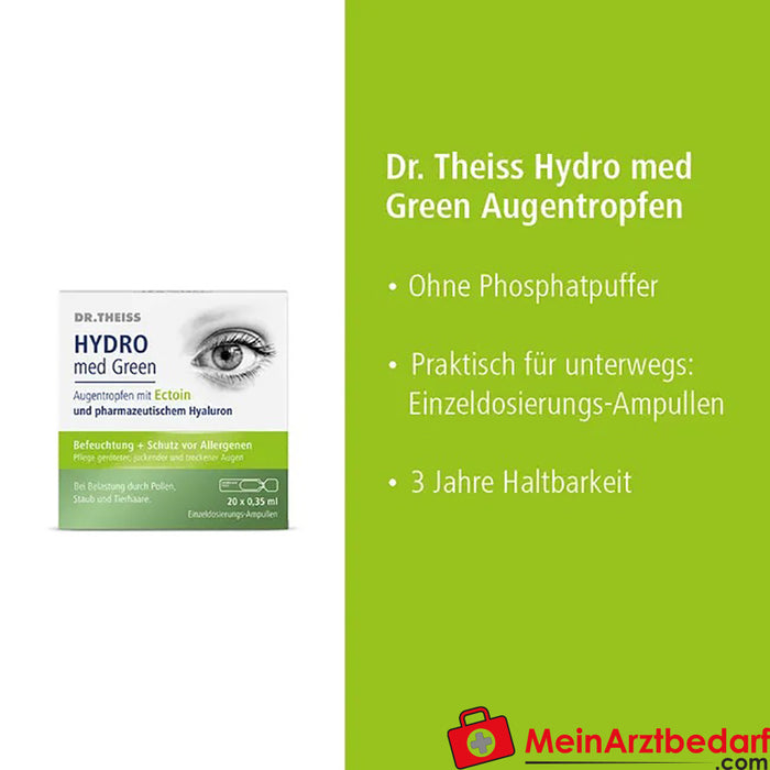 DR. THEISS Hydro med Gocce oculari verdi, 7ml