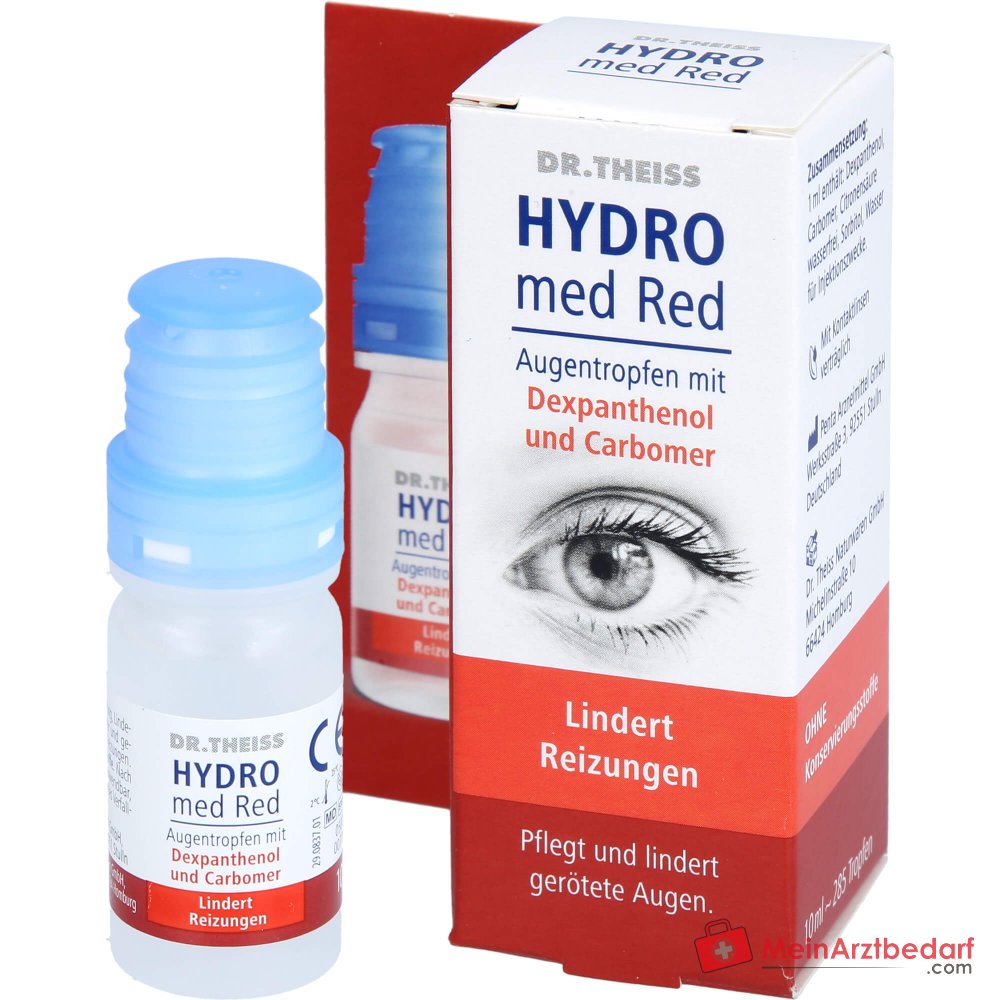 Dr. Theiss Hydro med Red Dexpanthenol / Carbomer Augentropfen, 10 ml.