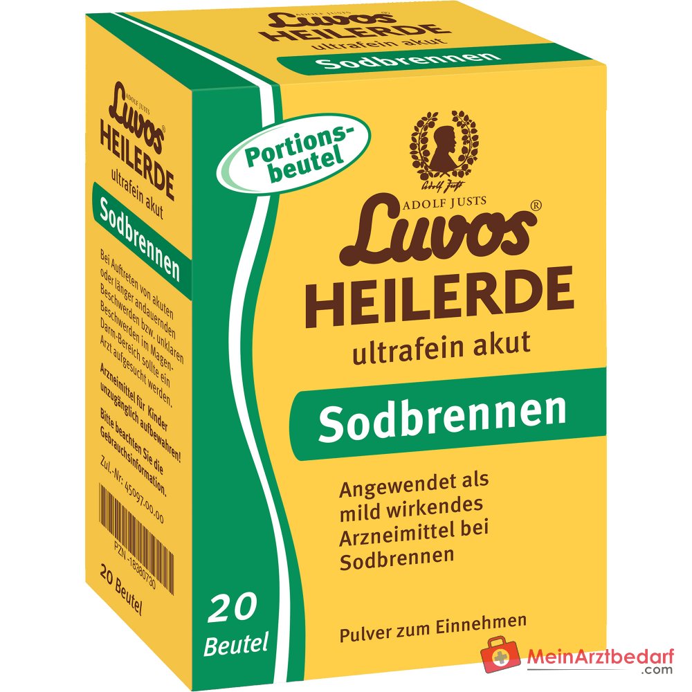 Luvos Heilerde ultrafein akut bei Sodbrennen Pulver, 20 Beutel.