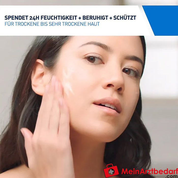 CeraVe Feuchtigkeitsspendende Gesichtscreme mit LSF 30 – für normale bis trockene Haut, 52ml