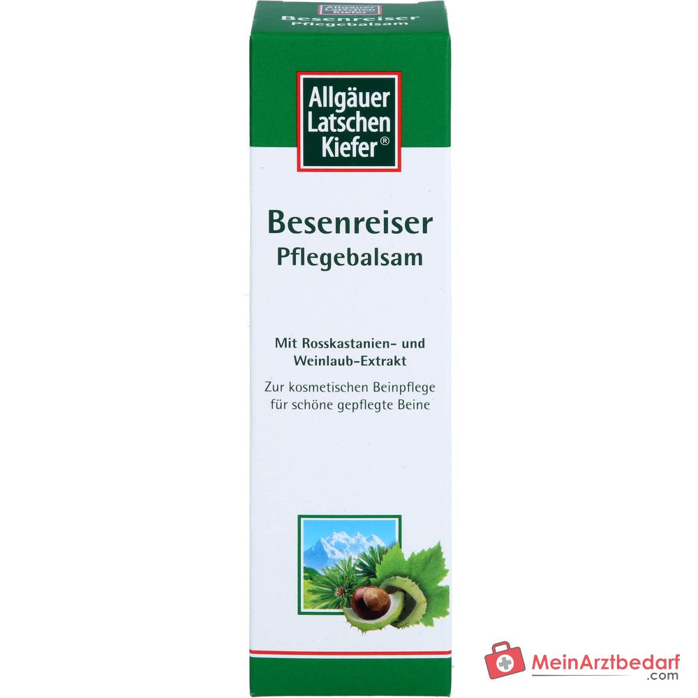 Allgäuer Latschenkiefer Besenreiser Pflegebalsam Latschenkiefernöl / Rosskastanie / Tigerkraut / Weinlaub / Menthol / Panthenol Balsam, 75 ml.