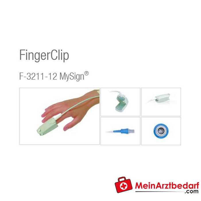 MySign S 脉搏血氧仪，包括 Envitec - 可重复使用的 SpO2 手指夹 SOFT