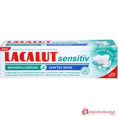 Lacalut sensitiv Remineralisierung & sanftes Weiss Kaliumchlorid / Strontiumacetat / Natriumfluorid Zahncreme, 75 ml.